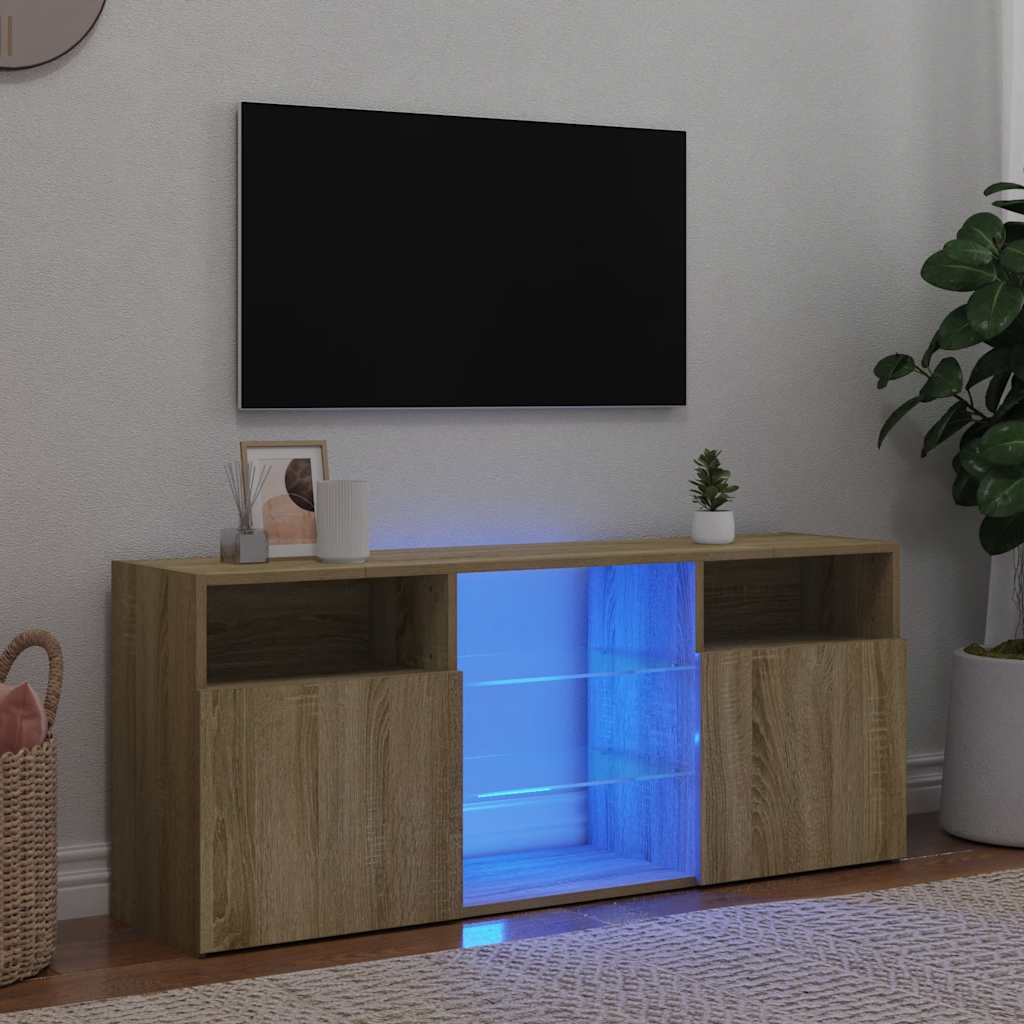 Tv Skříňka S Led Osvětlením 120 X 30 X 50 Cm