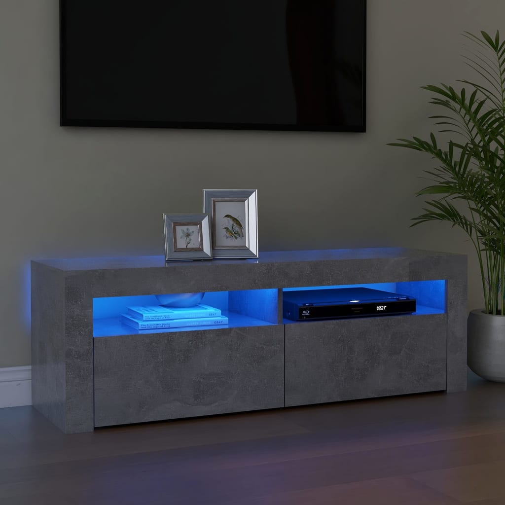 Tv Skříňka S Led Osvětlením 120 X 35 X 40 Cm