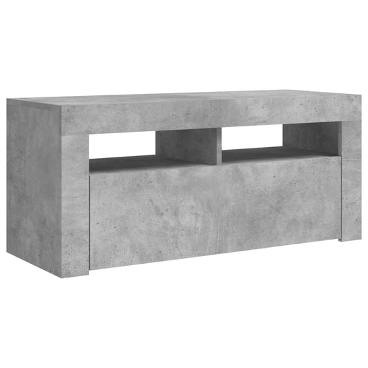 Tv Skříňka S Led Osvětlením Betonově Šedá 90 X 35 X 40 Cm