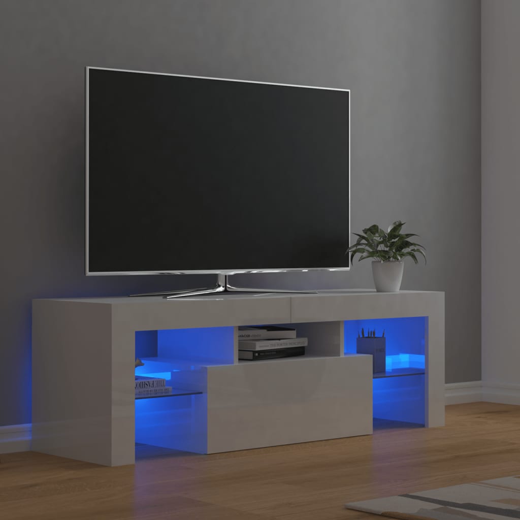 Tv Skříňka S Led Osvětlením Šedá Sonoma 120 X 35 X 40 Cm