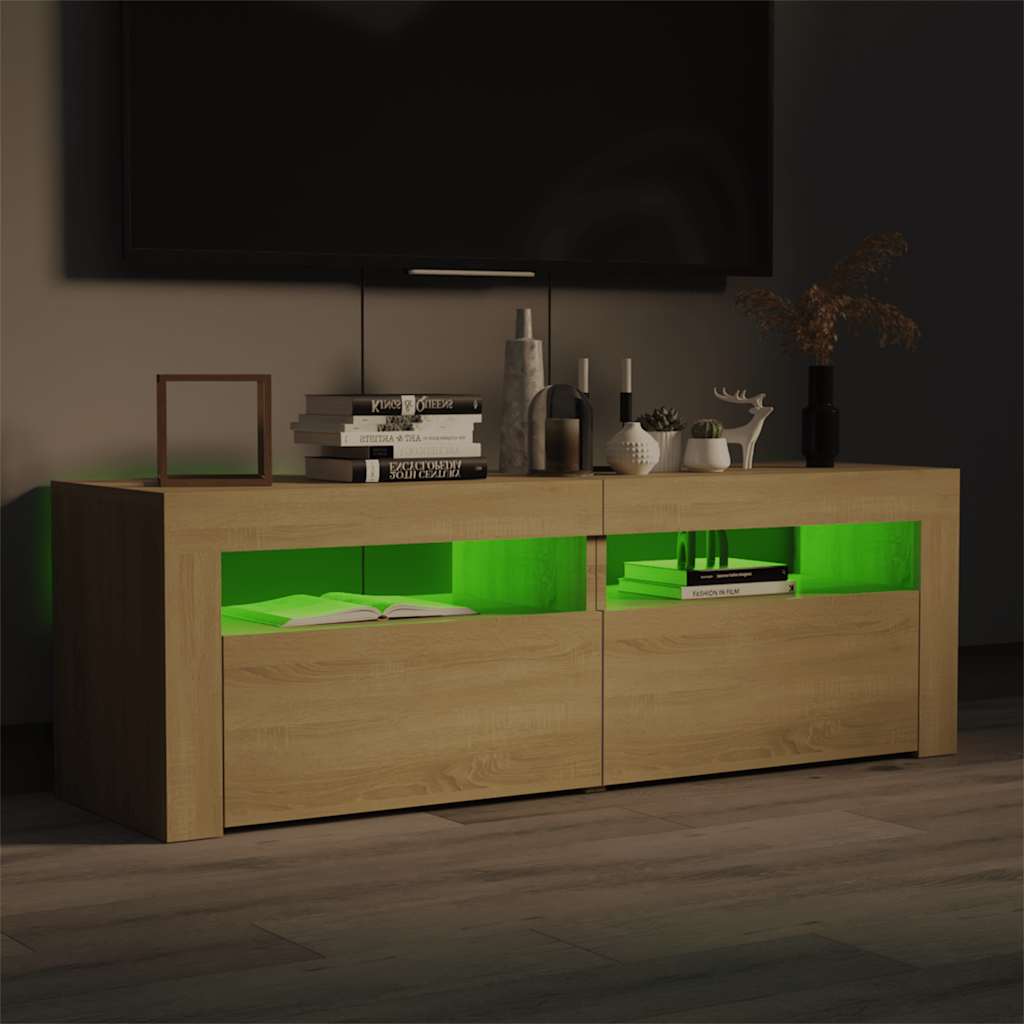 Tv Skříňka S Led Osvětlením 120 X 35 X 40 Cm
