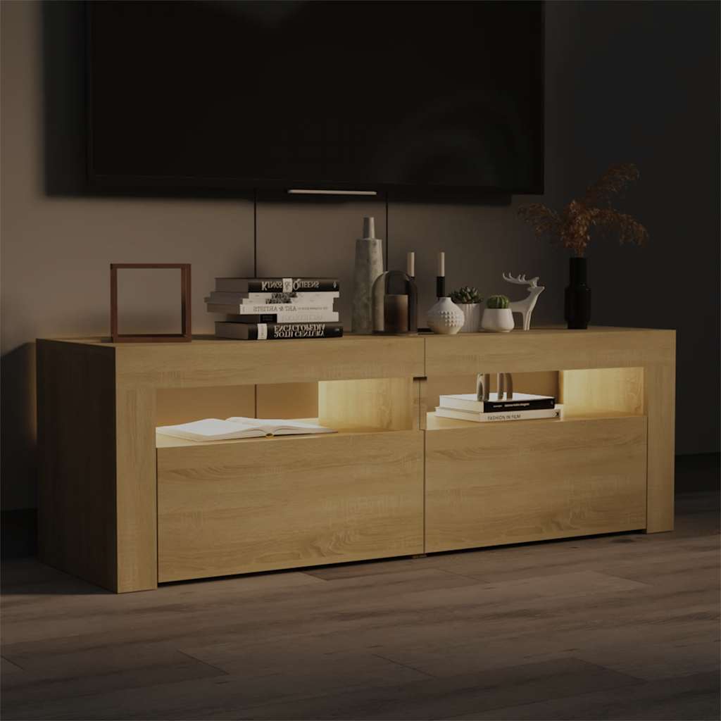 Tv Skříňka S Led Osvětlením 120 X 35 X 40 Cm