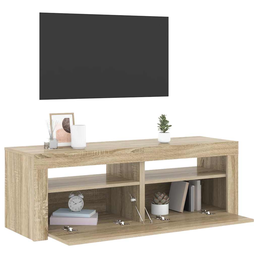 Tv Skříňka S Led Osvětlením 120 X 35 X 40 Cm