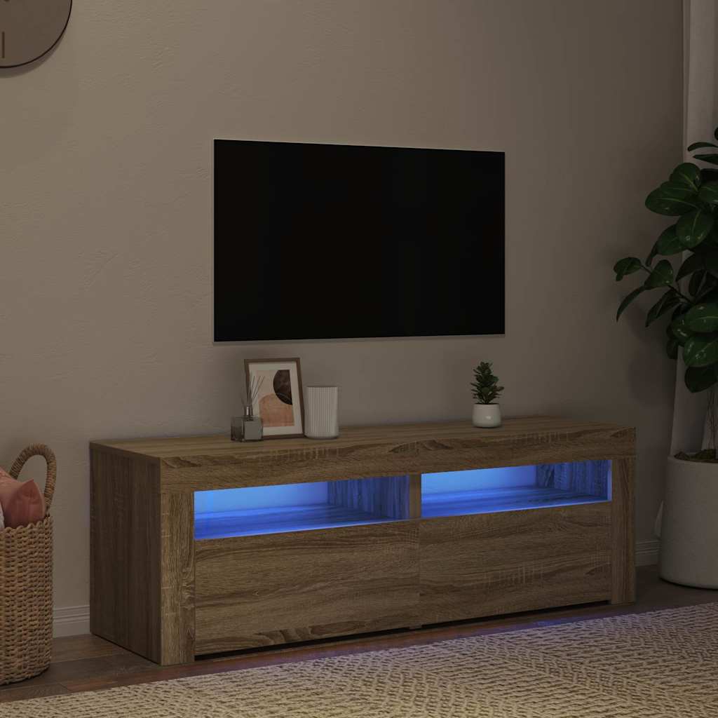 Tv Skříňka S Led Osvětlením 120 X 35 X 40 Cm