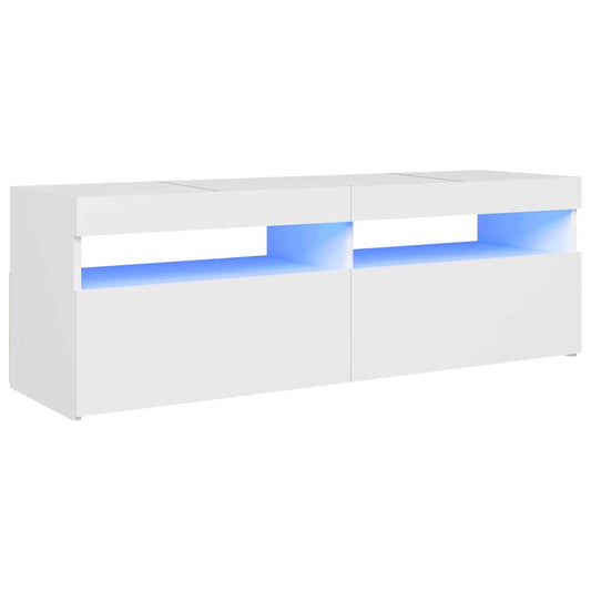 Tv Skříňka S Led Osvětlením Bílá 120 X 35 X 40 Cm