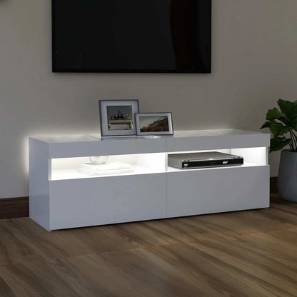 Tv Skříňka S Led Osvětlením Bílá 120 X 35 X 40 Cm