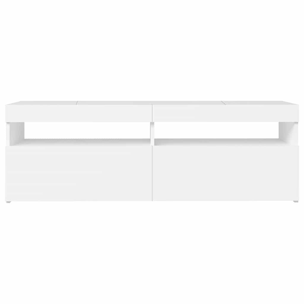 Tv Skříňka S Led Osvětlením Bílá 120 X 35 X 40 Cm
