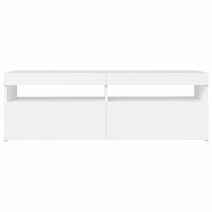 Tv Skříňka S Led Osvětlením Bílá 120 X 35 X 40 Cm