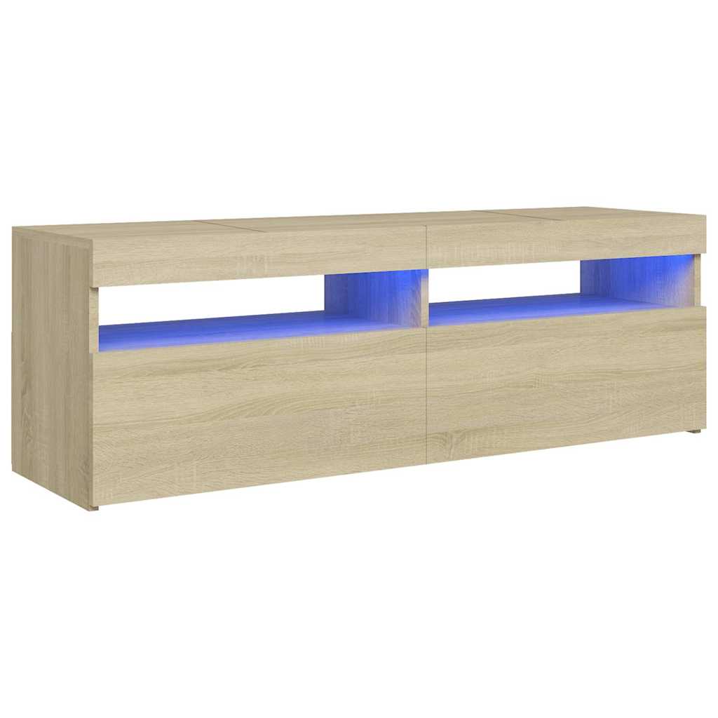 Tv Skříňka S Led Osvětlením Dub Sonoma 120 X 35 X 40 Cm