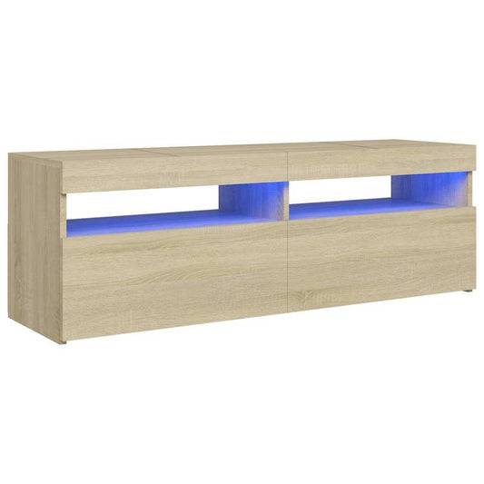 Tv Skříňka S Led Osvětlením Dub Sonoma 120 X 35 X 40 Cm