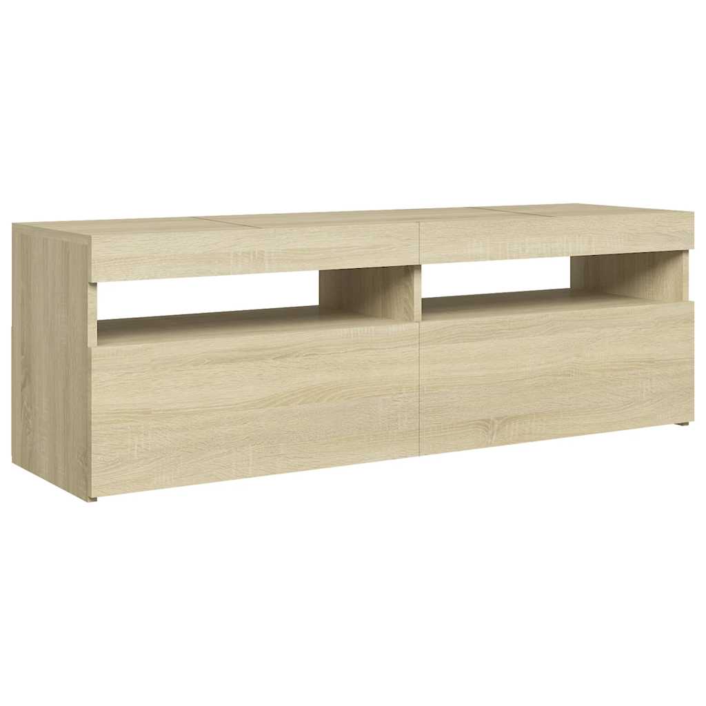 Tv Skříňka S Led Osvětlením Dub Sonoma 120 X 35 X 40 Cm