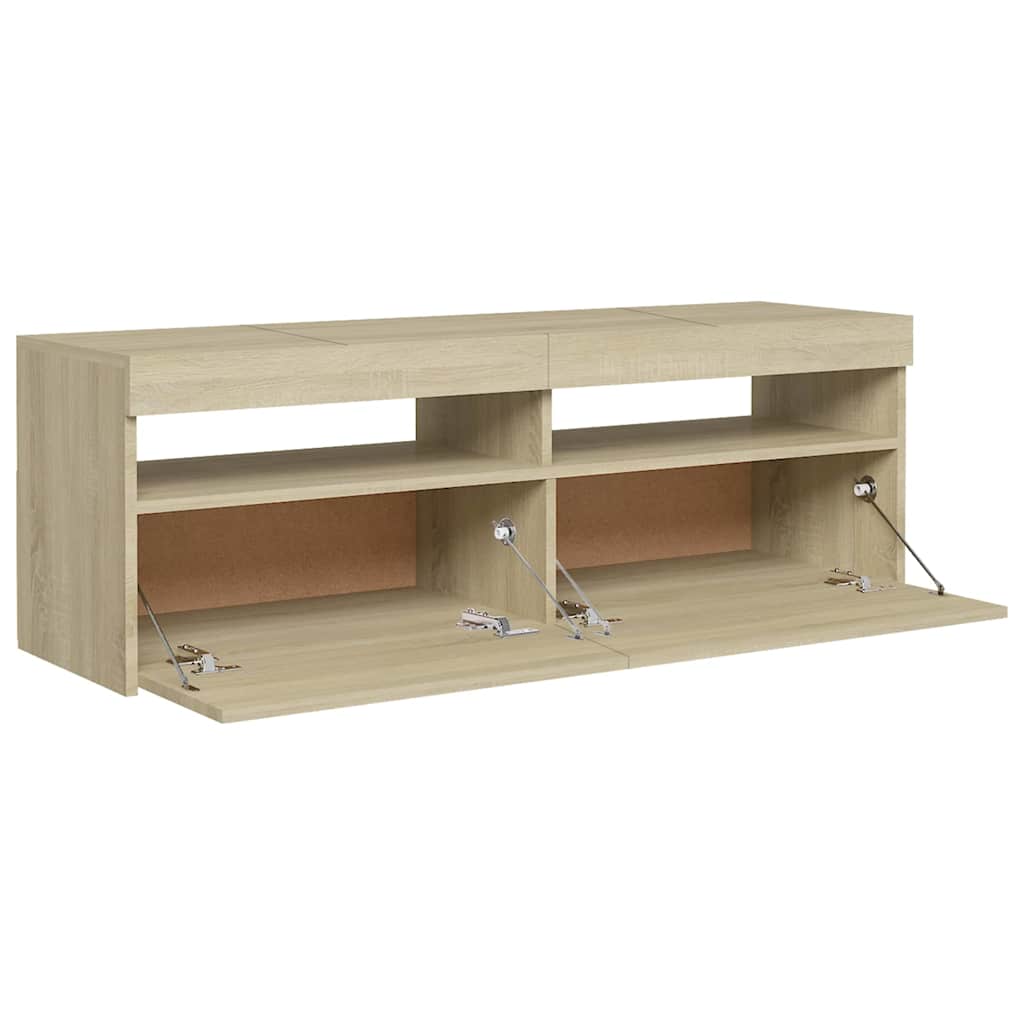 Tv Skříňka S Led Osvětlením Dub Sonoma 120 X 35 X 40 Cm