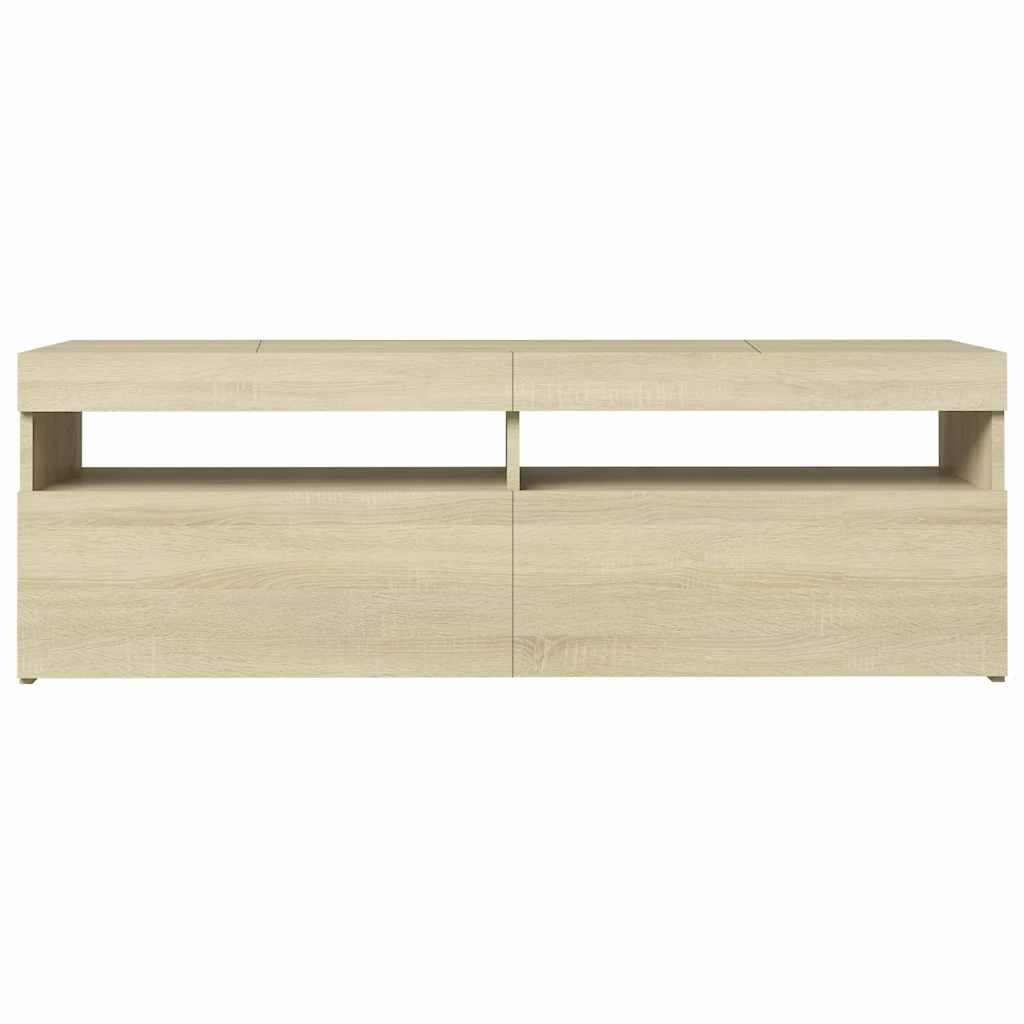 Tv Skříňka S Led Osvětlením Dub Sonoma 120 X 35 X 40 Cm
