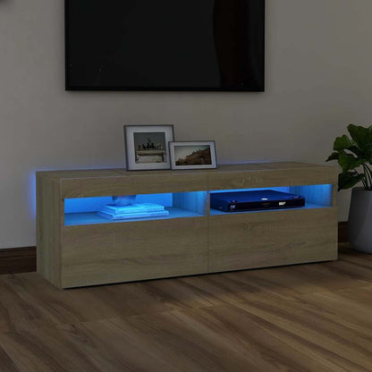 Tv Skříňka S Led Osvětlením Dub Sonoma 120 X 35 X 40 Cm