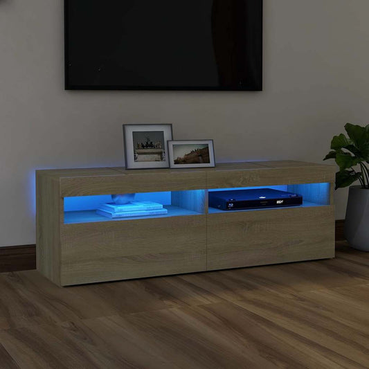 Tv Skříňka S Led Osvětlením Dub Sonoma 120 X 35 X 40 Cm