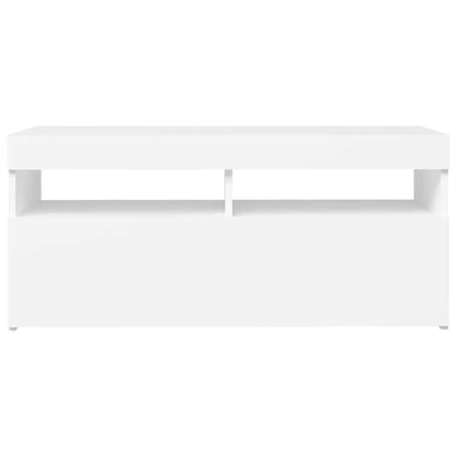 Tv Skříňka S Led Osvětlením Bílá 90 X 35 X 40 Cm