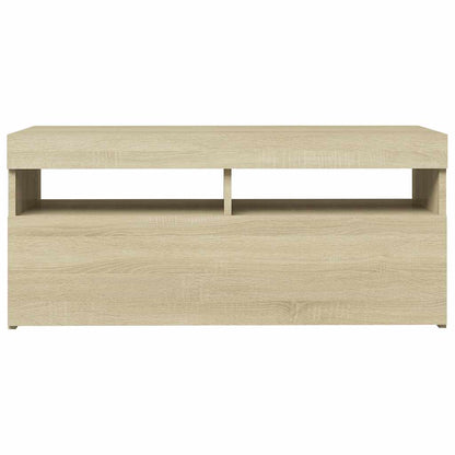Tv Skříňka S Led Osvětlením Dub Sonoma 90 X 35 X 40 Cm