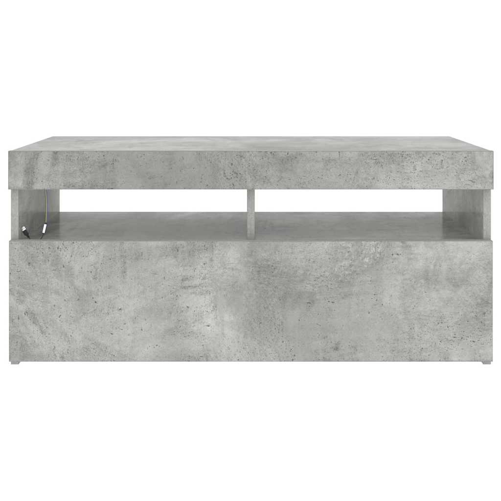 Tv Skříňka S Led Osvětlením Betonově Šedá 90 X 35 X 40 Cm