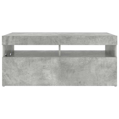Tv Skříňka S Led Osvětlením Betonově Šedá 90 X 35 X 40 Cm