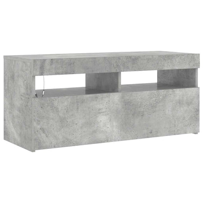 Tv Skříňka S Led Osvětlením Betonově Šedá 90 X 35 X 40 Cm
