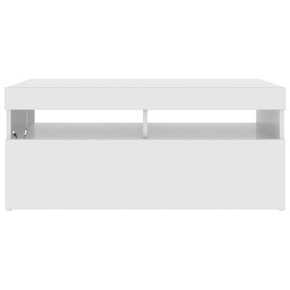 Tv Skříňka S Led Osvětlením Bílá S Vysokým Leskem 90X35X40 Cm