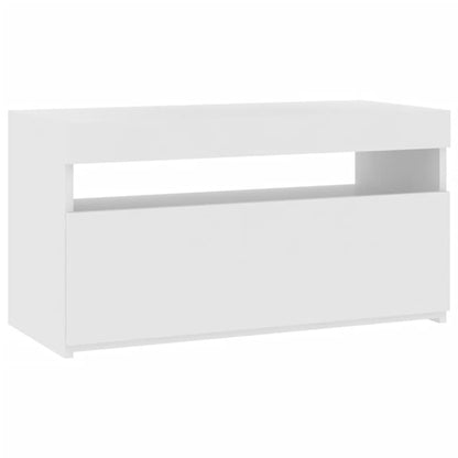 Tv Skříňka S Led Osvětlením Bílá 75 X 35 X 40 Cm