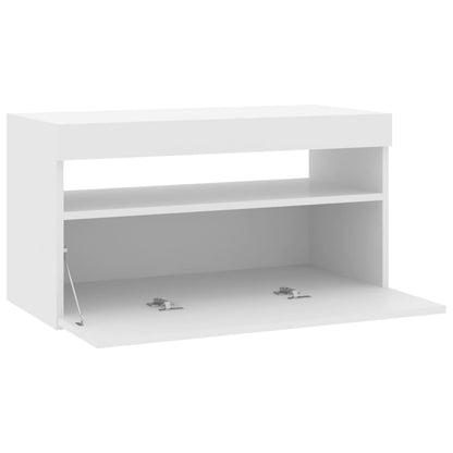 Tv Skříňka S Led Osvětlením Bílá 75 X 35 X 40 Cm