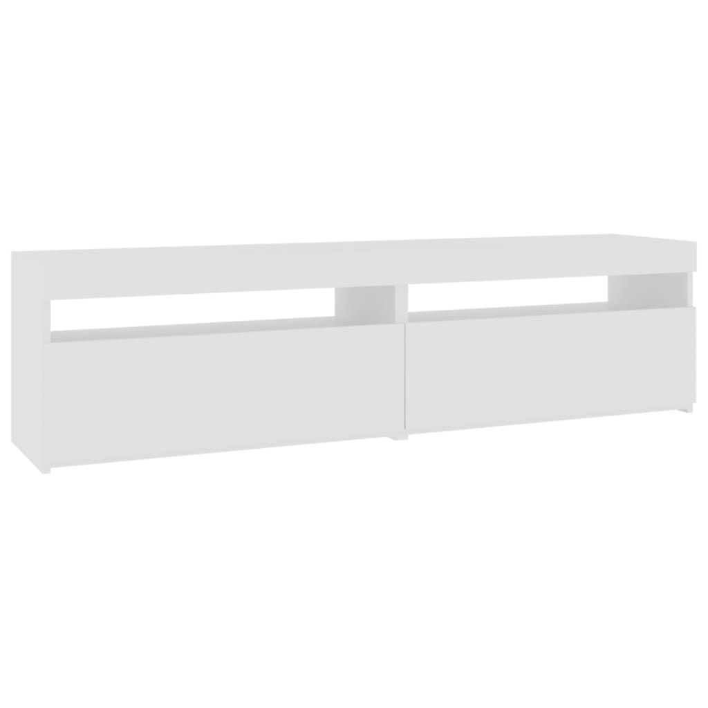 Tv Skříňky S Led Osvětlením 2 Ks Bílé 75 X 35 X 40 Cm