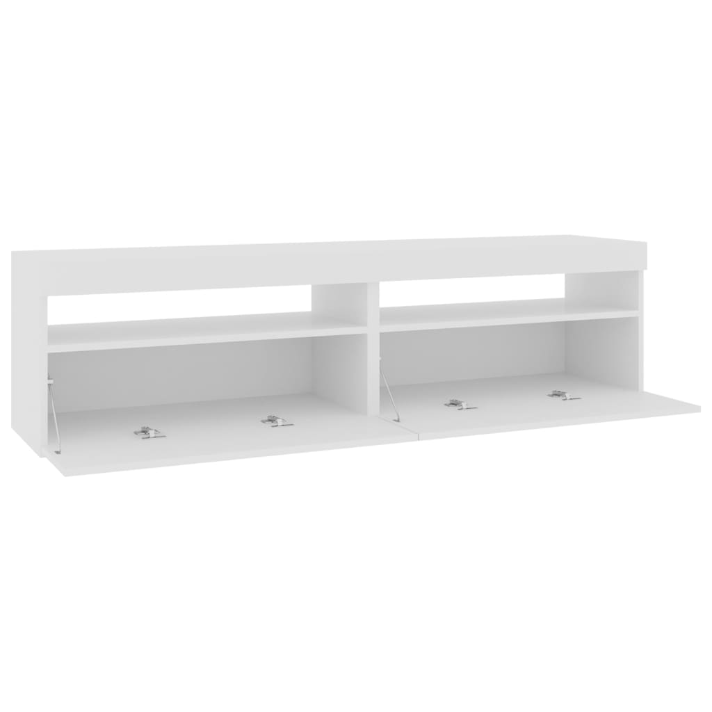 Tv Skříňky S Led Osvětlením 2 Ks Bílé 75 X 35 X 40 Cm