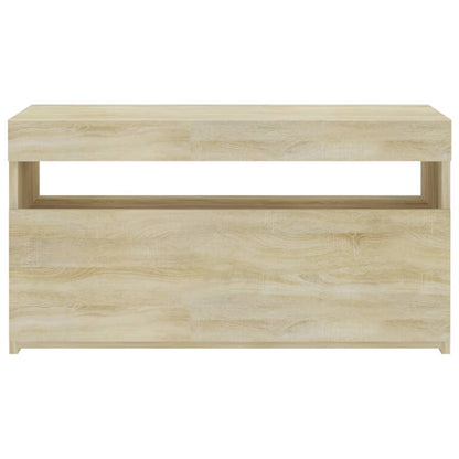 Tv Skříňka S Led Osvětlením Dub Sonoma 75 X 35 X 40 Cm