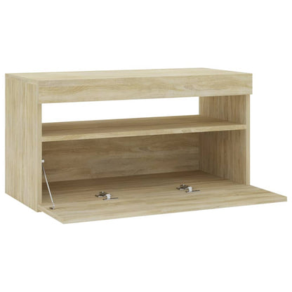 Tv Skříňka S Led Osvětlením Dub Sonoma 75 X 35 X 40 Cm