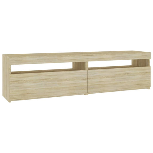 Tv Skříňky S Led Osvětlením 2 Ks Dub Sonoma 75 X 35 X 40 Cm