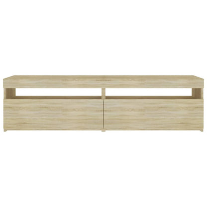 Tv Skříňky S Led Osvětlením 2 Ks Dub Sonoma 75 X 35 X 40 Cm
