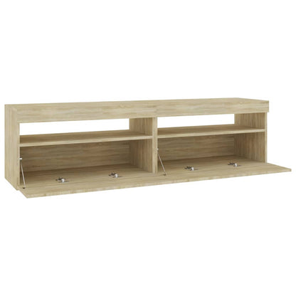 Tv Skříňky S Led Osvětlením 2 Ks Dub Sonoma 75 X 35 X 40 Cm
