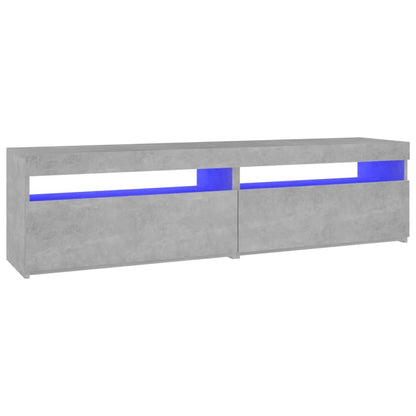 Tv Skříňky S Led Osvětlením 2 Ks Betonově Šedé 75 X 35 X 40 Cm