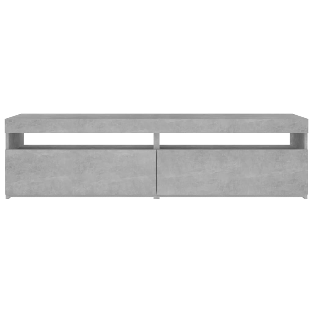 Tv Skříňky S Led Osvětlením 2 Ks Betonově Šedé 75 X 35 X 40 Cm