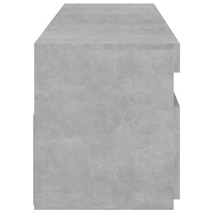 Tv Skříňky S Led Osvětlením 2 Ks Betonově Šedé 75 X 35 X 40 Cm