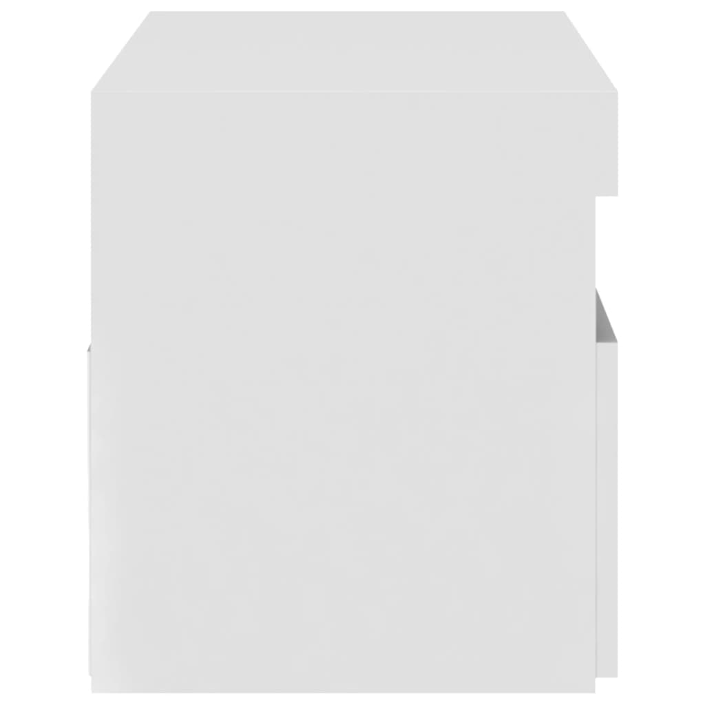 Tv Skříňka S Led Osvětlením Bílá Vysoký Lesk 75 X 35 X 40 Cm