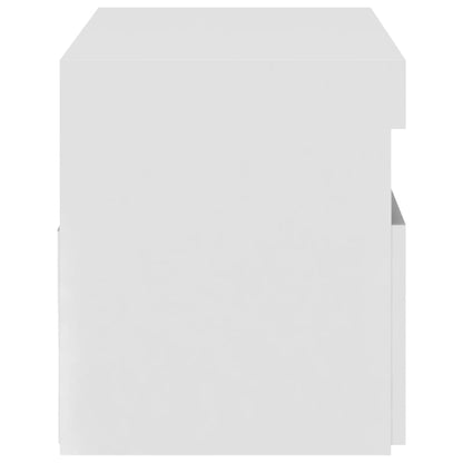 Tv Skříňka S Led Osvětlením Bílá Vysoký Lesk 75 X 35 X 40 Cm