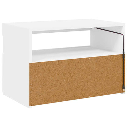 Tv Skříňka S Led Osvětlením Bílá 60 X 35 X 40 Cm