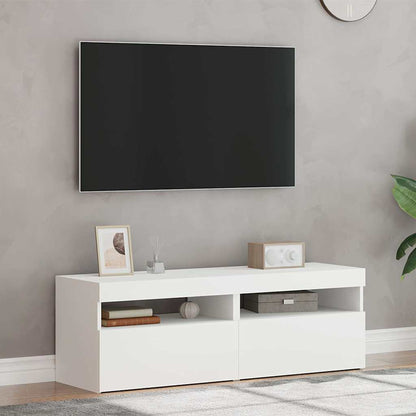 Tv Skříňky S Led Osvětlením 2 Ks Bílé 60 X 35 X 40 Cm