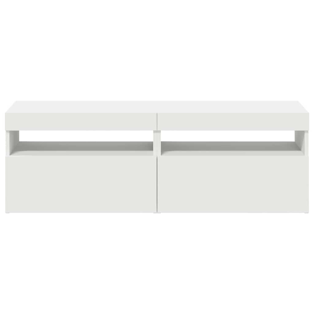 Tv Skříňky S Led Osvětlením 2 Ks Bílé 60 X 35 X 40 Cm