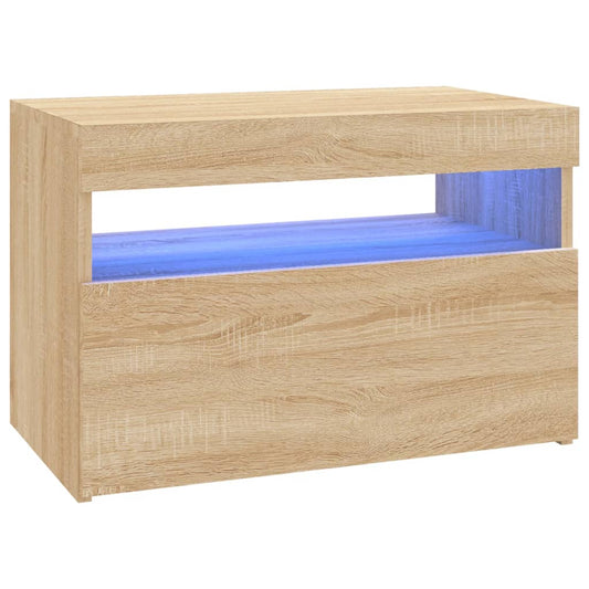 Tv Skříňka S Led Osvětlením Dub Sonoma 60 X 35 X 40 Cm