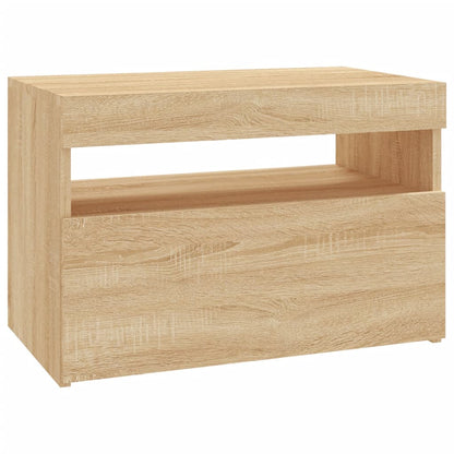Tv Skříňka S Led Osvětlením Dub Sonoma 60 X 35 X 40 Cm