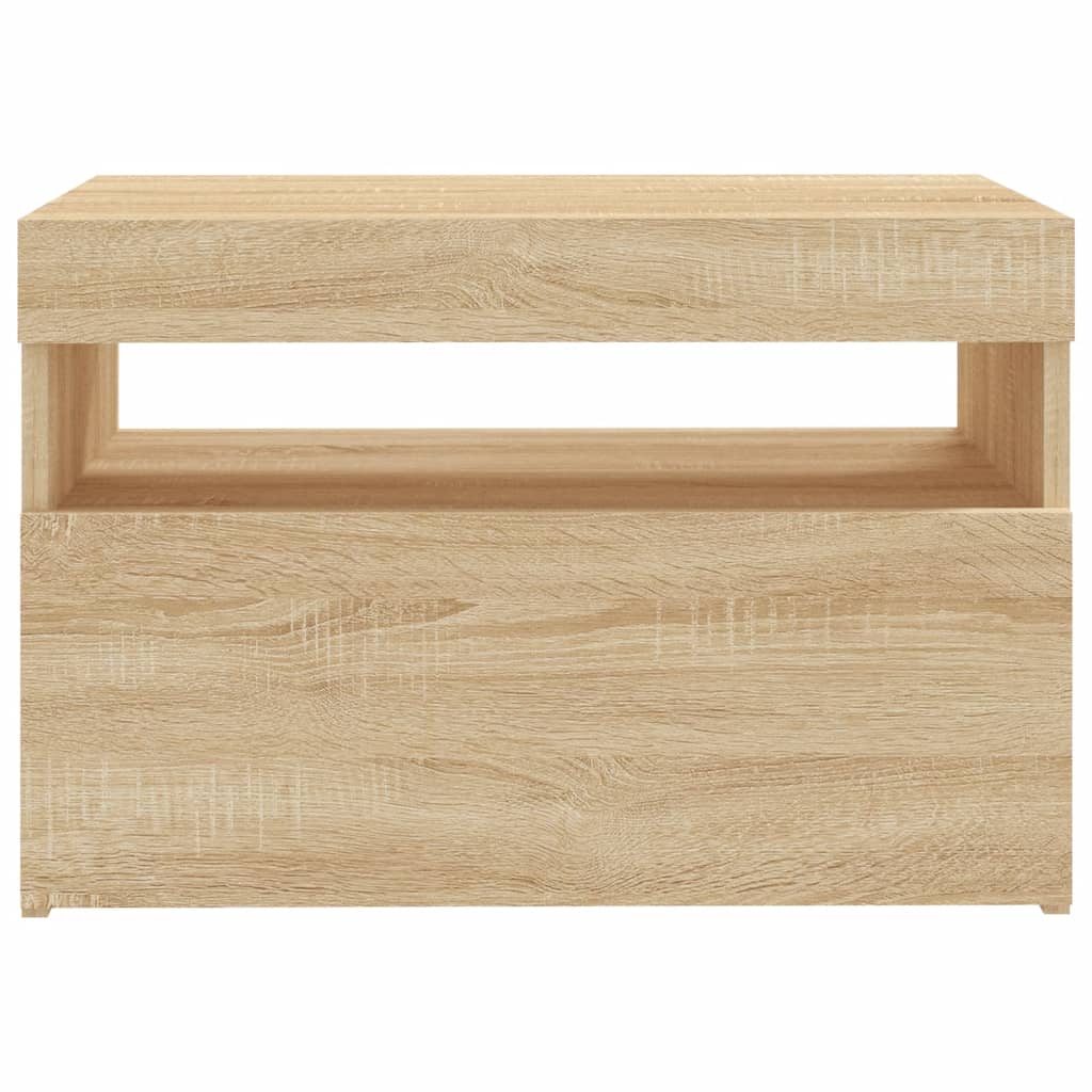 Tv Skříňka S Led Osvětlením Dub Sonoma 60 X 35 X 40 Cm