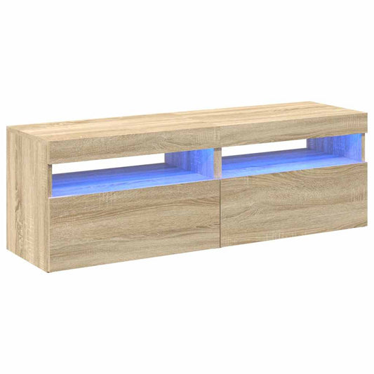 Tv Skříňky S Led Osvětlením 2 Ks Dub Sonoma 60 X 35 X 40 Cm