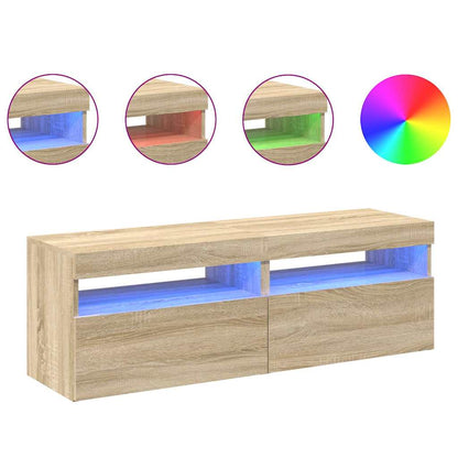 Tv Skříňky S Led Osvětlením 2 Ks Dub Sonoma 60 X 35 X 40 Cm