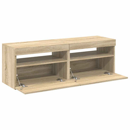 Tv Skříňky S Led Osvětlením 2 Ks Dub Sonoma 60 X 35 X 40 Cm