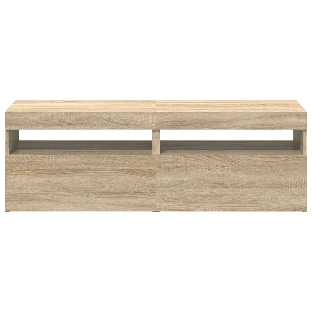 Tv Skříňky S Led Osvětlením 2 Ks Dub Sonoma 60 X 35 X 40 Cm