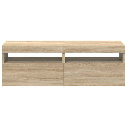Tv Skříňky S Led Osvětlením 2 Ks Dub Sonoma 60 X 35 X 40 Cm